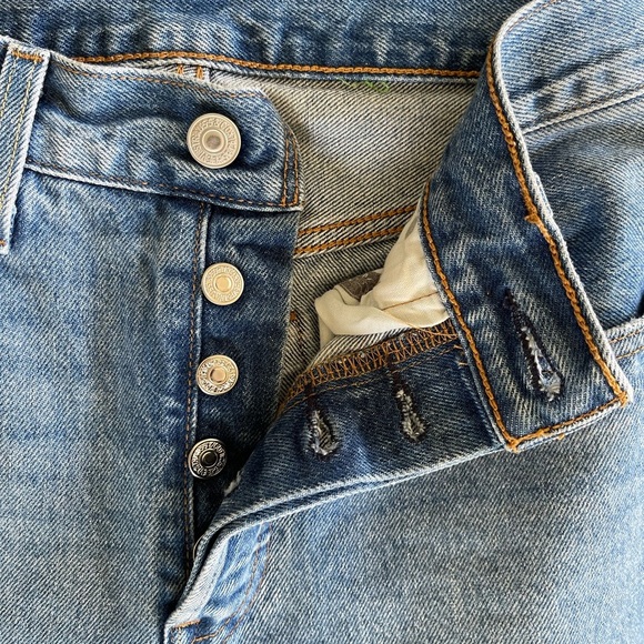 Levi's Blue Straight Jeans Vintage-Inspired Denim - Picture 4 of 7